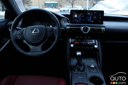 The dashboard of the Lexus IS